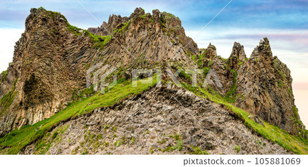 unusual rock formation. Mountains landscape. Idyllic mountain background. Amazing scene with mountains. beautiful mountain landscape 105881069
