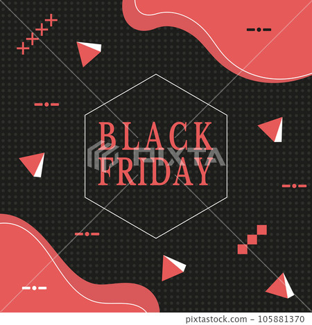 Black Friday sale banner. Holiday shopping. Retro 105881370
