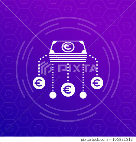 Financial assets, income sources vector icon 105881512