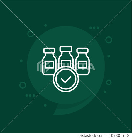 Vaccine supply line icon with vials 105881530