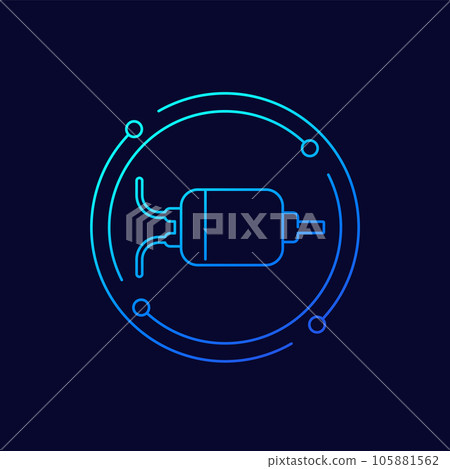 DC motor icon, linear design-插圖素材 [105881562] - PIXTA圖庫