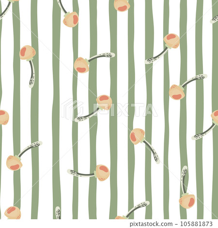 Seamless pattern with toadstool mushrooms. Magical fly agaric wallpaper. Seamless pattern with toadstool mushrooms. Magical fly agaric wallpaper. 105881873