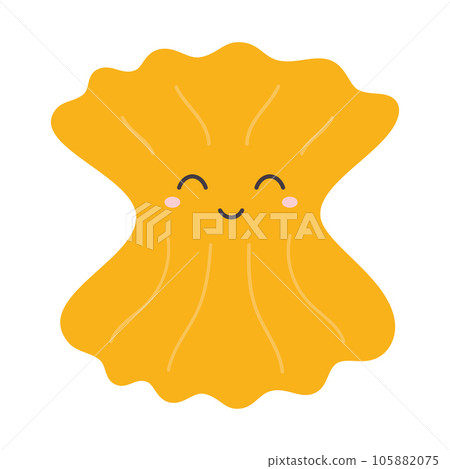 cartoon farfalle pasta characters isolated on white cartoon farfalle pasta characters isolated on white 105882075