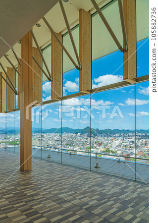 岐阜縣政府，清流大廳眺望<岐阜縣岐阜市> 105882736