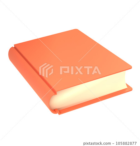 3d red cute empty notepad book stationery for school isolated background with clipping path. Simple render illustration. Design element for posters, banners, calendar 105882877