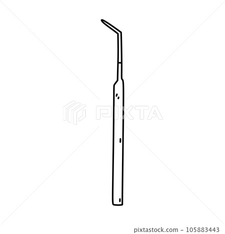 Dental probe isolated on white background Dental probe isolated on white background 105883443