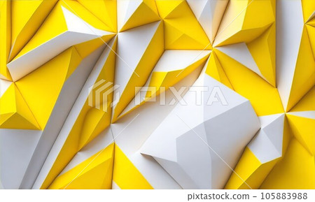 Abstract geometric wallpaper background. Triangle structure design with polygonal shape for social network illustration for poster, banner, invitation, card or cover. AI generated. 105883988