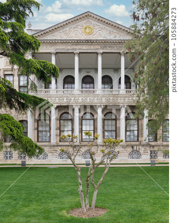 Dolmabahce Palace, or Dolmabahce Sarayi, located in the Besiktas district, Bosphorus, Istanbul, Turkey Dolmabahce Palace, or Dolmabahce Sarayi, located in the Besiktas district, Bosphorus, Istanbul, Turkey 105884273