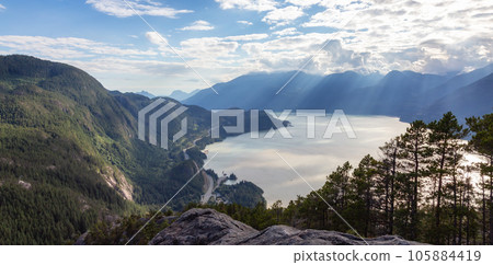 Mountain Landscape in Canadian Nature. Chief Mountain in Squamish, BC, Canada 105884419
