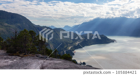 Mountain Landscape in Canadian Nature. Chief Mountain in Squamish, BC, Canada 105884421