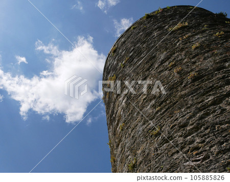 Old celtic castle tower background, Blarney castle in Ireland, old ancient celtic fortress 105885826
