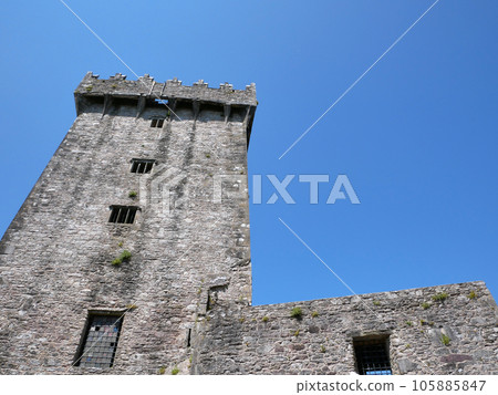 Old celtic castle tower, Blarney castle in Ireland, old ancient celtic fortress 105885847