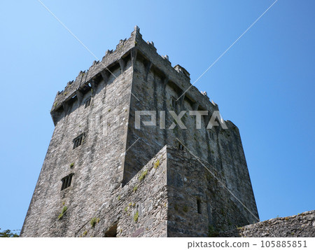 Ancient tower background, Blarney castle in Ireland, celtic fortress Ancient tower background, Blarney castle in Ireland, celtic fortress 105885851