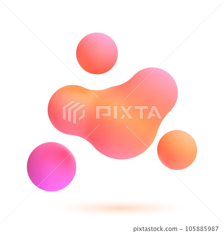 3d abstract blobs set. 3d abstract blobs set. 105885987