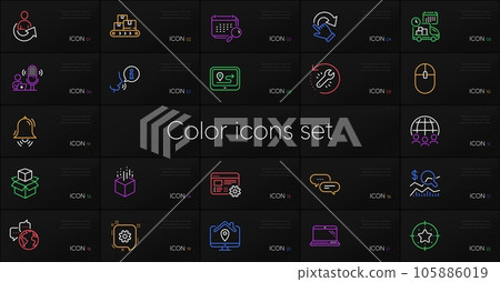 Set of Laptop, Work home and Augmented reality... - Stock Illustration ...