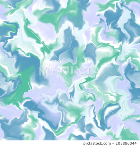 Abstract seamless pattern. Marble swirl futuristic acrylic illustration with distortion. Colorful background. Vibrant texture for modern design, print, fabric, textile, wallpaper. 105886044