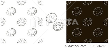 Monochrome Seamless pattern. Set in hand draw style. Can be used for fabric and etc Monochrome Seamless pattern. Set in hand draw style. Can be used for fabric and etc 105886786