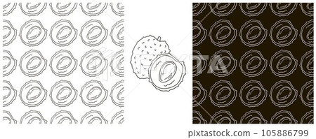 Monochrome Seamless pattern. Set in hand draw style. Can be used for fabric and etc Monochrome Seamless pattern. Set in hand draw style. Can be used for fabric and etc 105886799