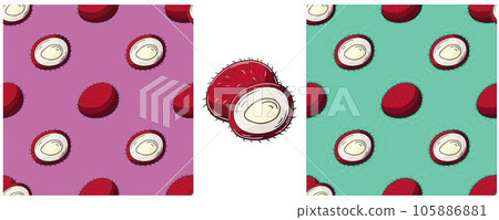 Seamless pattern. Color Set in hand draw style. Can be used for fabric and etc 105886881