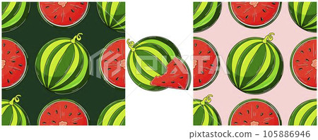 Seamless pattern. Color Set in hand draw style. Can be used for fabric and etc 105886946