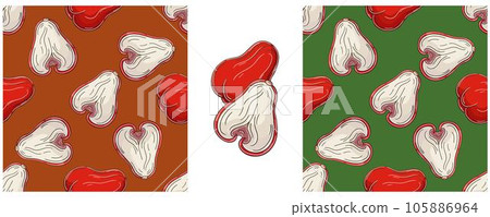 Seamless pattern. Color Set in hand draw style. Can be used for fabric and etc Seamless pattern. Color Set in hand draw style. Can be used for fabric and etc 105886964