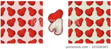 Seamless pattern. Color Set in hand draw style. Can be used for fabric and etc 105886965