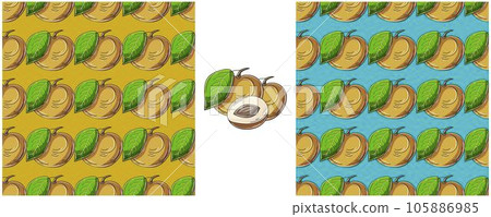 Seamless pattern. Color Set in hand draw style. Can be used for fabric and etc Seamless pattern. Color Set in hand draw style. Can be used for fabric and etc 105886985