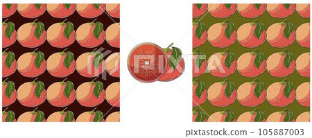 Seamless pattern. Color Set in hand draw style. Can be used for fabric and etc 105887003