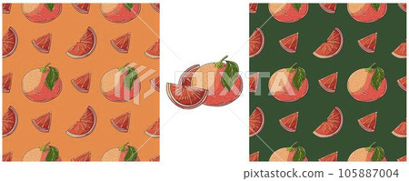 Seamless pattern. Color Set in hand draw style. Can be used for fabric and etc Seamless pattern. Color Set in hand draw style. Can be used for fabric and etc 105887004