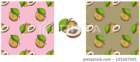 Seamless pattern. Color Set in hand draw style. Can be used for fabric and etc 105887005