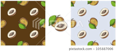 Seamless pattern. Color Set in hand draw style. Can be used for fabric and etc 105887006