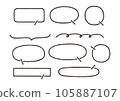 Hand-drawn style _ speech bubble set B 105887107