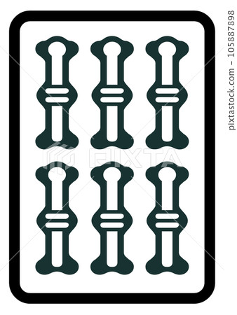 麻將牌六邊形 105887898