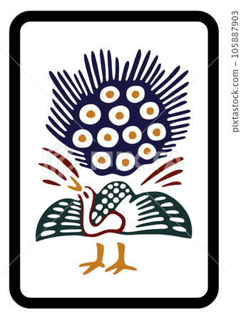 Mahjong tiles one look 105887903