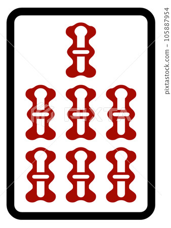 麻將牌紅七串 麻將牌紅七串 105887954