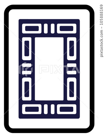 Mahjong tiles white Mahjong tiles white 105888169