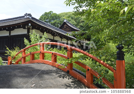 Shimogamo Shrine Ring Bridge and Main Hall, Sakyo Ward, Kyoto City 105888568