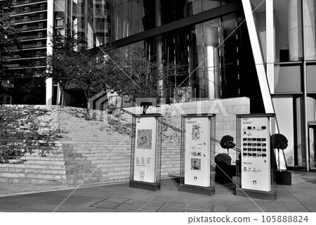 Tokyo Scenery of skyscrapers such as Toranomon Hills Mori Tower, a redevelopment complex in Tokyo Monochrome Tokyo Scenery of skyscrapers such as Toranomon Hills Mori Tower, a redevelopment complex in Tokyo Monochrome 105888824