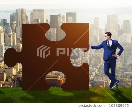 Business concept of puzzles for teamwork 105889935