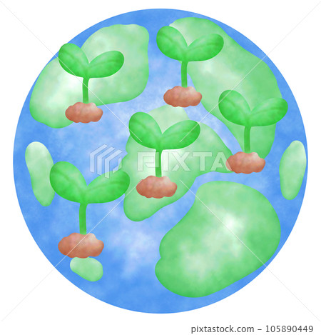 planting trees to reduce global warming 105890449