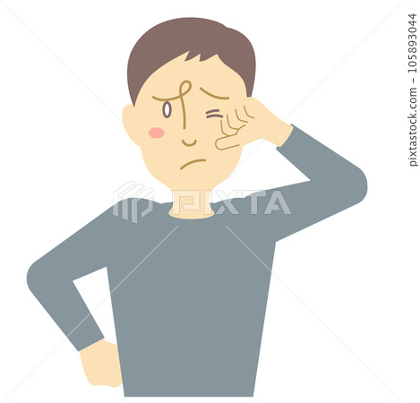 man with blurred eyes 105893044