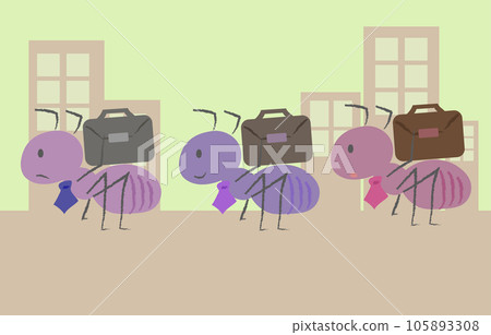 An office worker-style worker who walks to work in the office district 105893308
