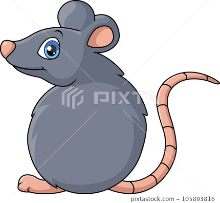 Cute mouse cartoon on white background Cute mouse cartoon on white background 105893816