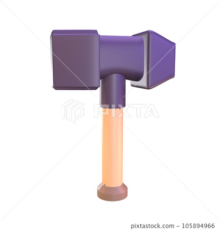 3D icon hammer rendered isolated on the transparent background 3D icon hammer rendered isolated on the transparent background 105894966