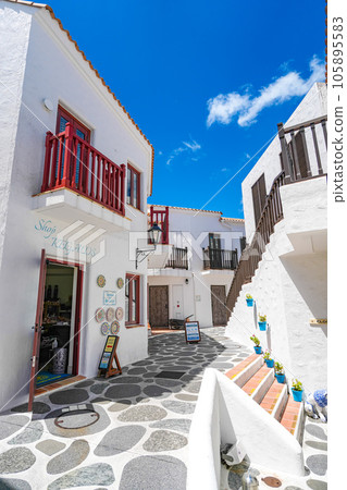 Shima Mediterranean Village in sunny summer 105895583