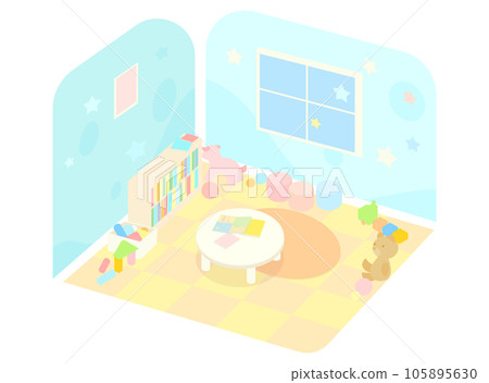 兒童房插畫 兒童房插畫 105895630