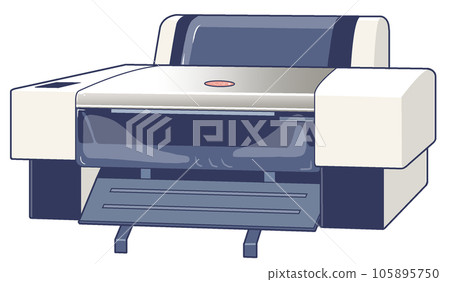Illustration of a printer [for business use, home use, laser, inkjet, printing, copier, large size] 105895750
