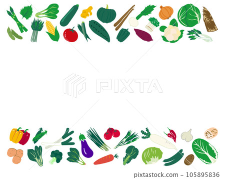 Colorful vegetable frame 105895836