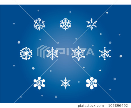 矢量圖集的雪花 105896492