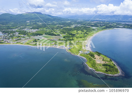 Aerial view of Cape Altori, Hokkaido Aerial view of Cape Altori, Hokkaido 105896970